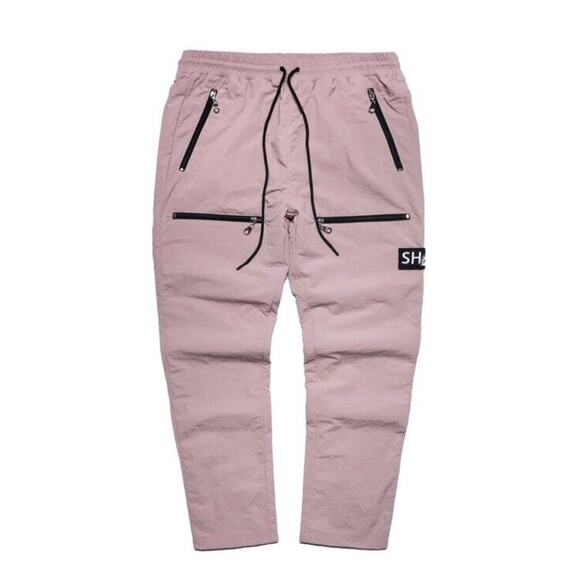 Tiger Shvrk Pink Jogger Pants Shark Zipper Size Large BAPE - Picture 1 of 6